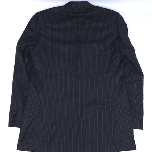 Dehavilland Mens Wool Blend Striped Grey Suit Jacket 42 Chest (Long)