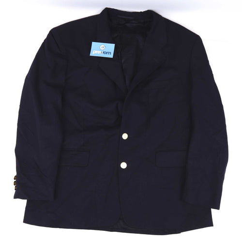 Sainsburys Mens Wool Blue Suit Jacket 42 Chest (Regular)