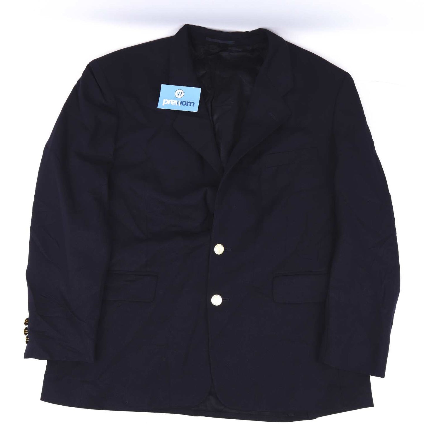 Sainsburys Mens Wool Blue Suit Jacket 42 Chest (Regular)