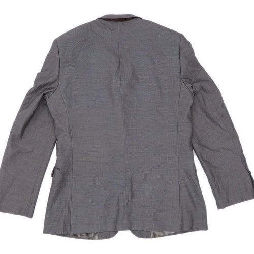 1860 Menswear Mens Grey Suit Jacket 40 Chest (Regular)