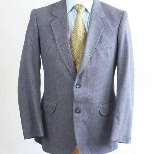 Hector James Mens Blue Striped Wool Blend Suit Jacket 36 Chest (Regular)