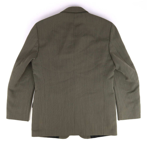 Tom Wolfe Mens Green Striped Suit Jacket 38 Chest (Regular)