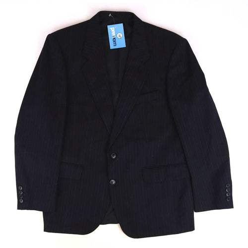 Mr Harry Mens Blue Striped Suit Jacket 40 Chest (Regular)