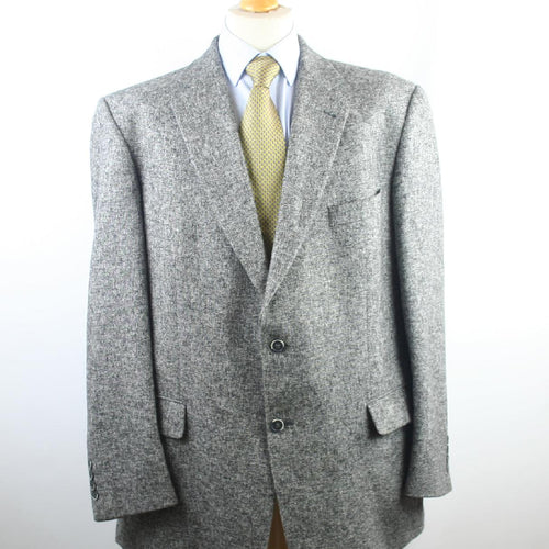 Bogart Mens Grey Textured Wool Blend Suit Jacket 46 Chest (Regular)