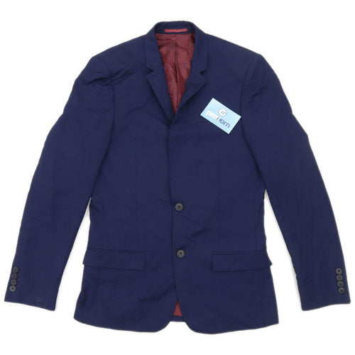 River Island Mens Blue Suit Jacket 36 Chest (Regular)