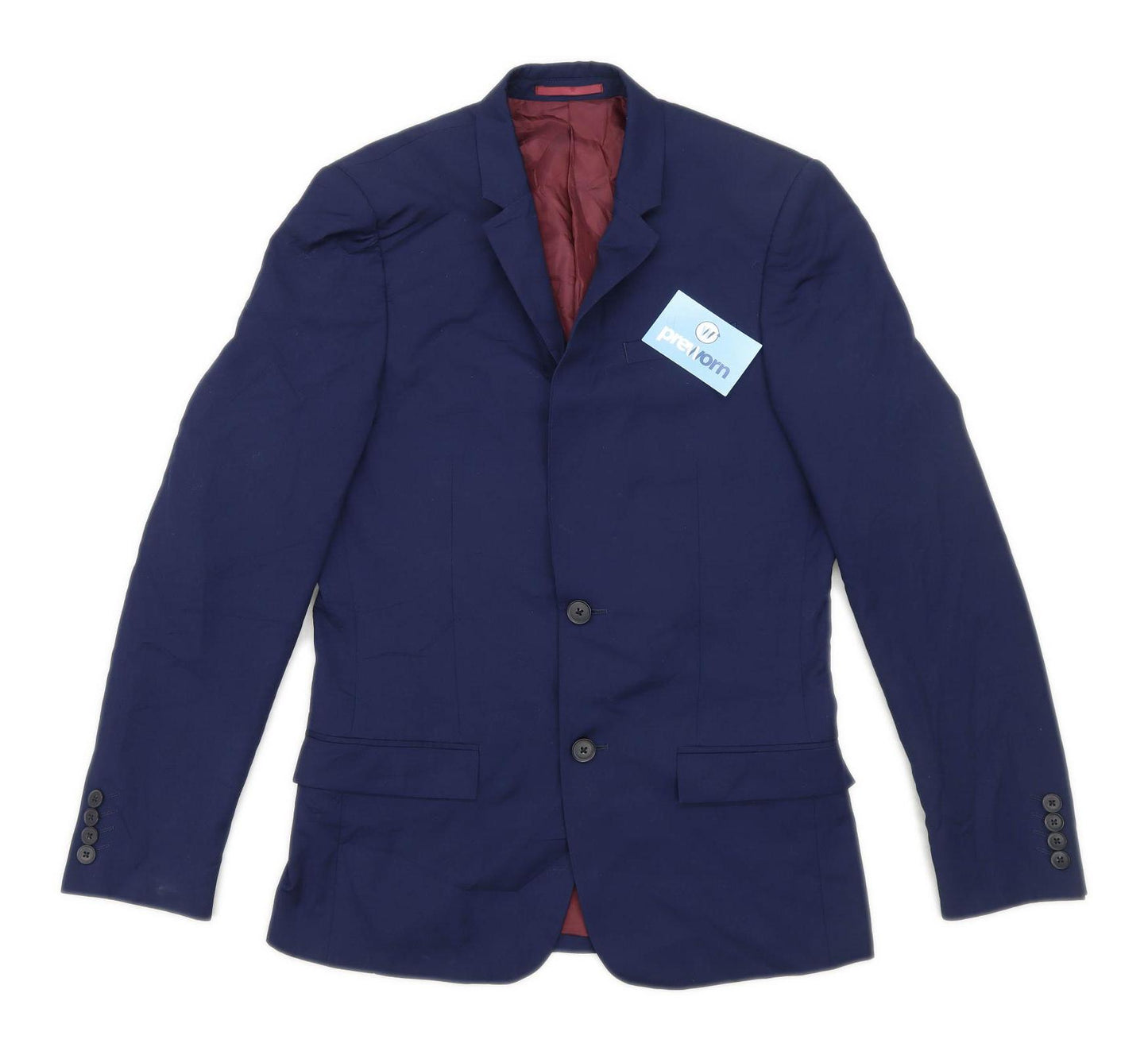 River Island Mens Blue Suit Jacket 36 Chest (Regular)