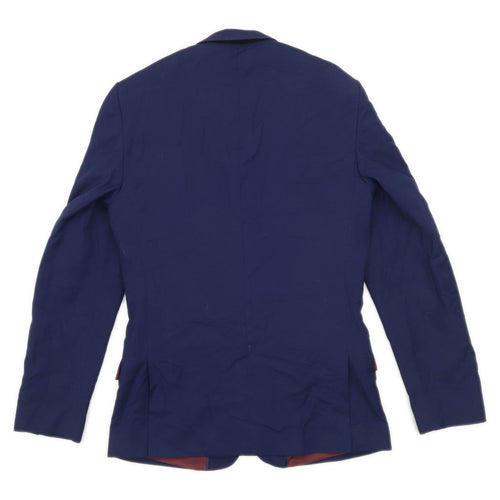 River Island Mens Blue Suit Jacket 36 Chest (Regular)