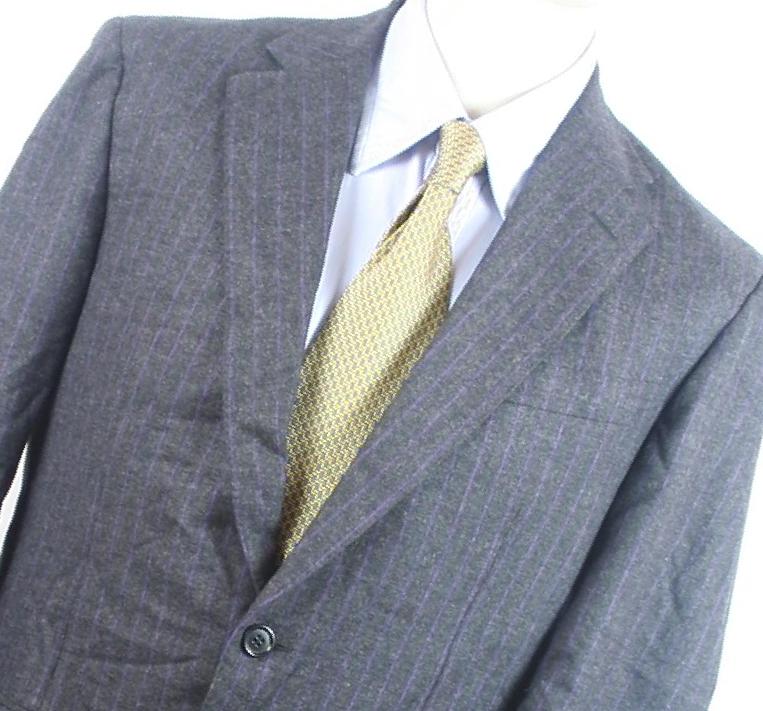 John Bray Mens Grey Striped Suit Jacket 42 Chest (Regular)