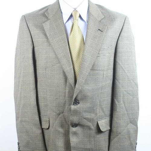 Brook Taverner Mens Green Check Suit Jacket 42 Chest (Regular)