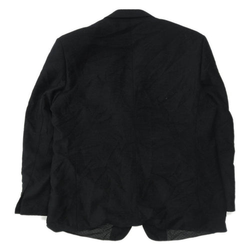 Oakman Mens Black Suit Jacket 42 Chest (Short)
