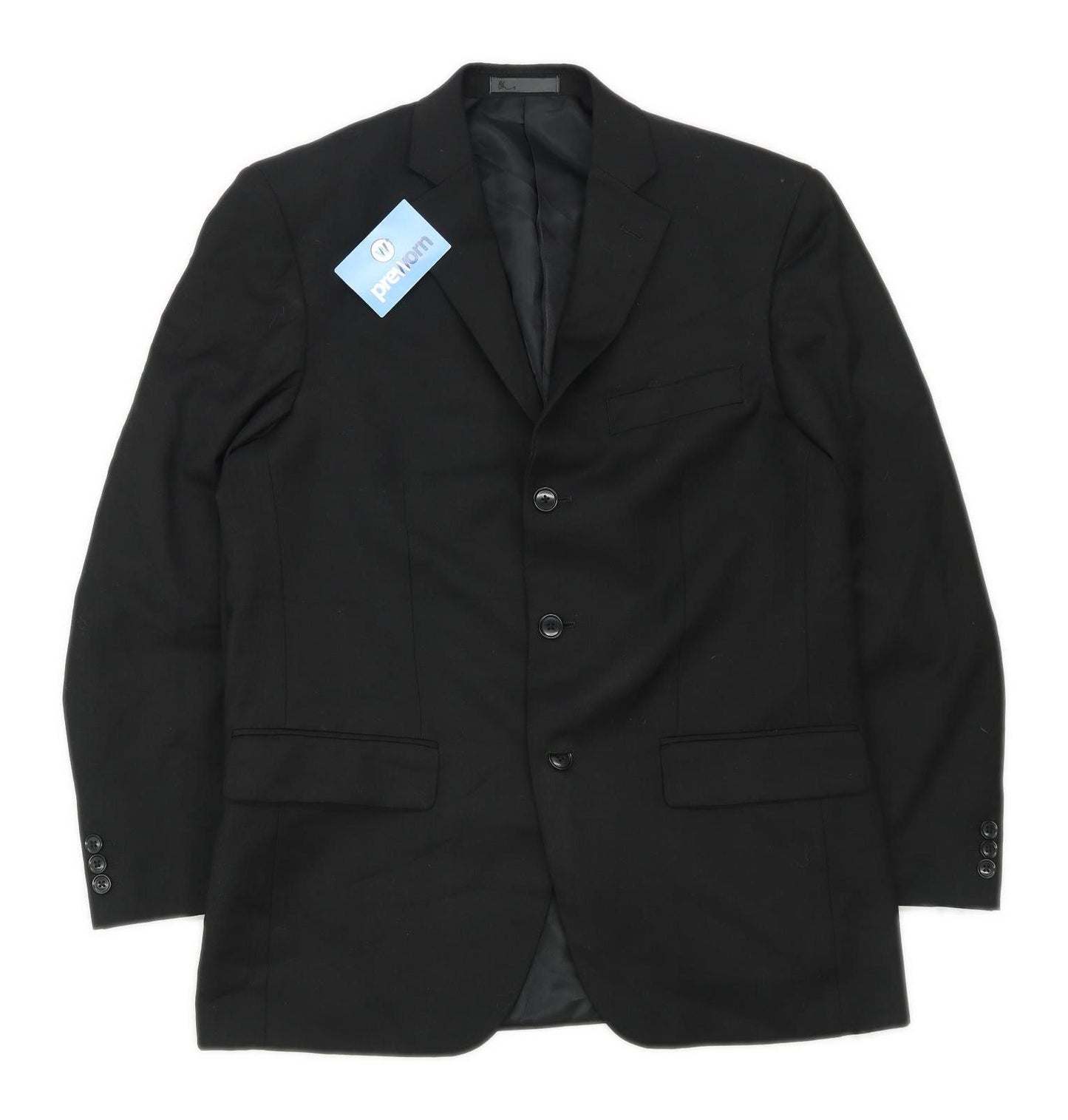 BHS Mens Black Suit Jacket 40 Chest (Regular)