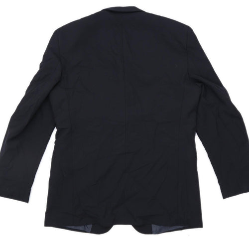 Batistini Mens Wool Blend Black Suit Jacket 40 Chest (Regular)