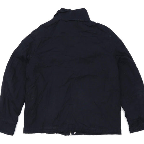 Denim73 Mens Size L Cotton Black Midweight Coat