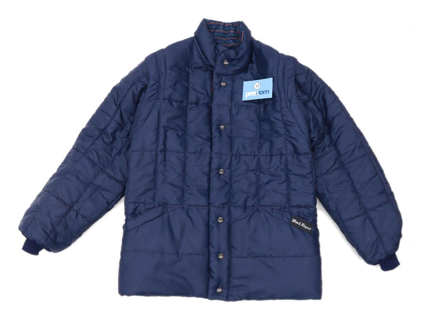 Mark Regent Mens Size M Blue Puffer Jacket