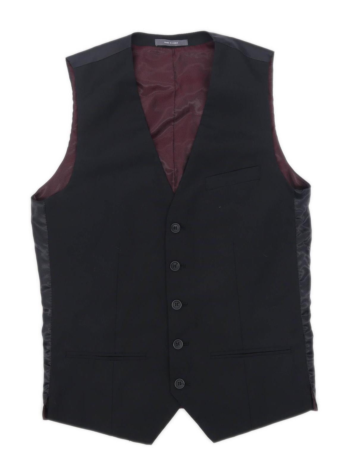 Primark Mens Size XS Black Waistcoat
