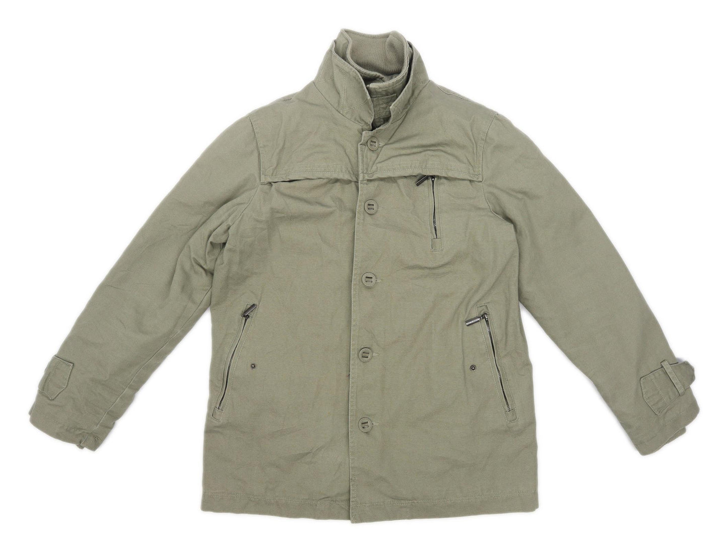 Feraud Mens Size M Cotton Blend Green Jacket