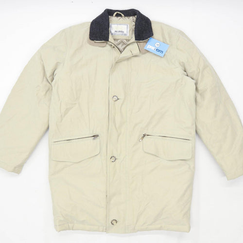 Aldon Mens Size S Cotton Blend Beige Midweight Coat