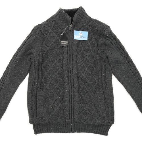 Livergy Mens Size L Grey Fleece Lining Jacket