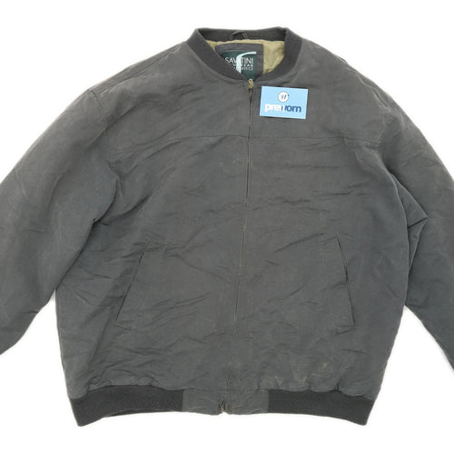 Savantini Mens Size XL Modal Blend Grey Midweight Jacket