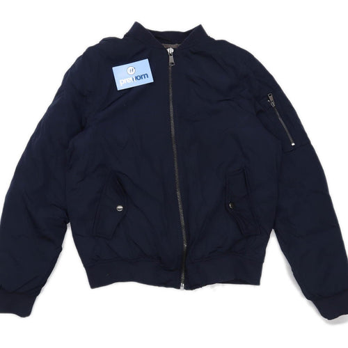 Cubus Mens Size S Blue Midweight Bomber Jacket