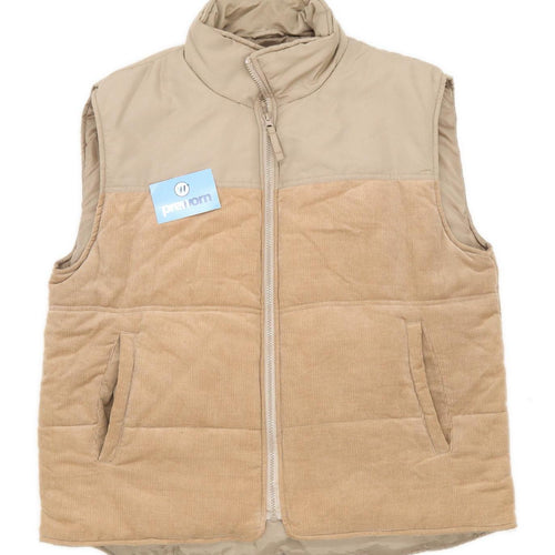 Baum Country Mens Size XL Cotton Blend Beige Gilet