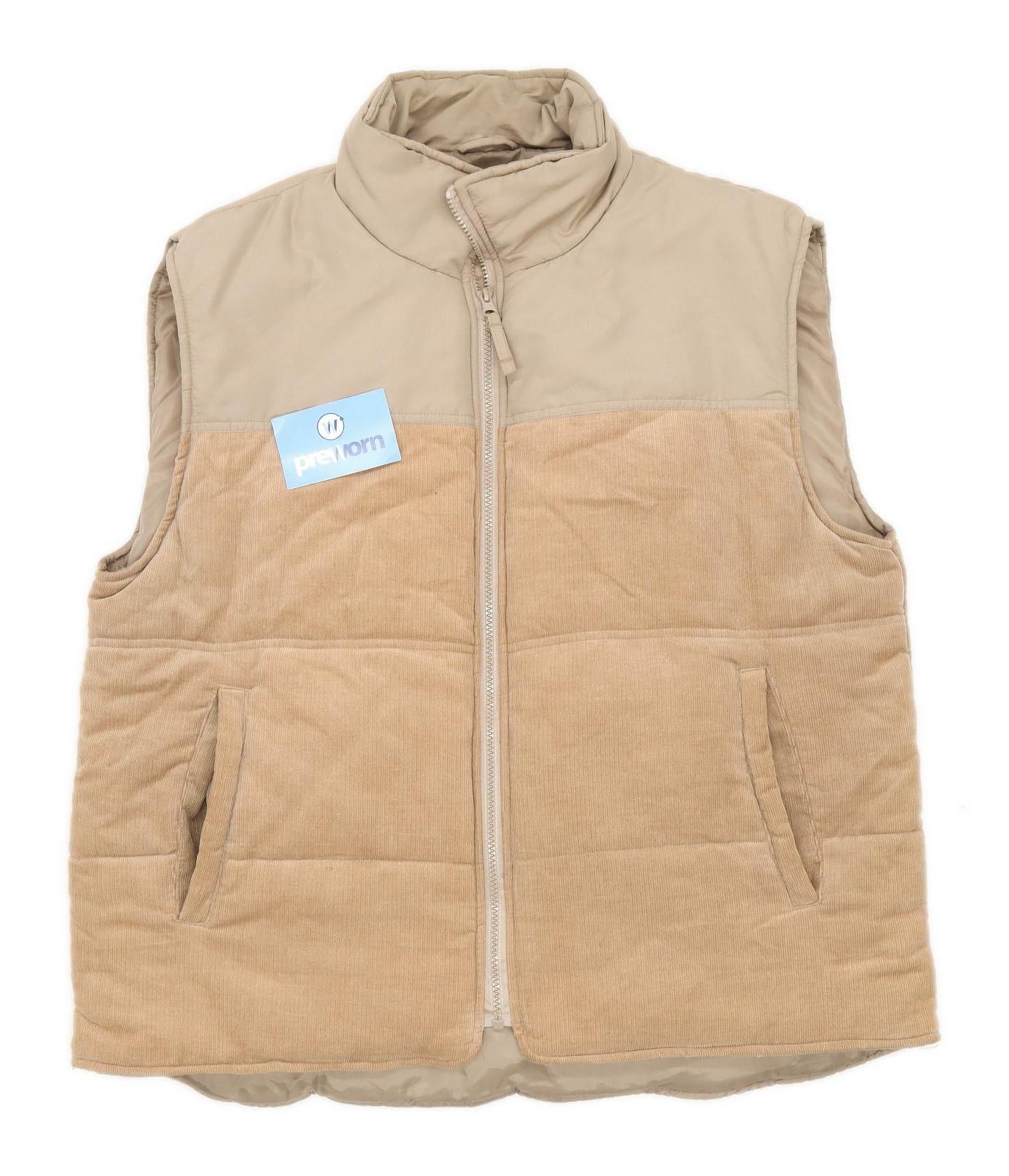 Baum Country Mens Size XL Cotton Blend Beige Gilet