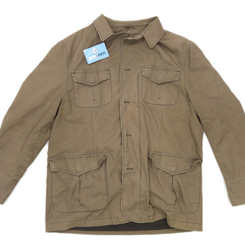 TCM Mens Size L Cotton Beige Coat