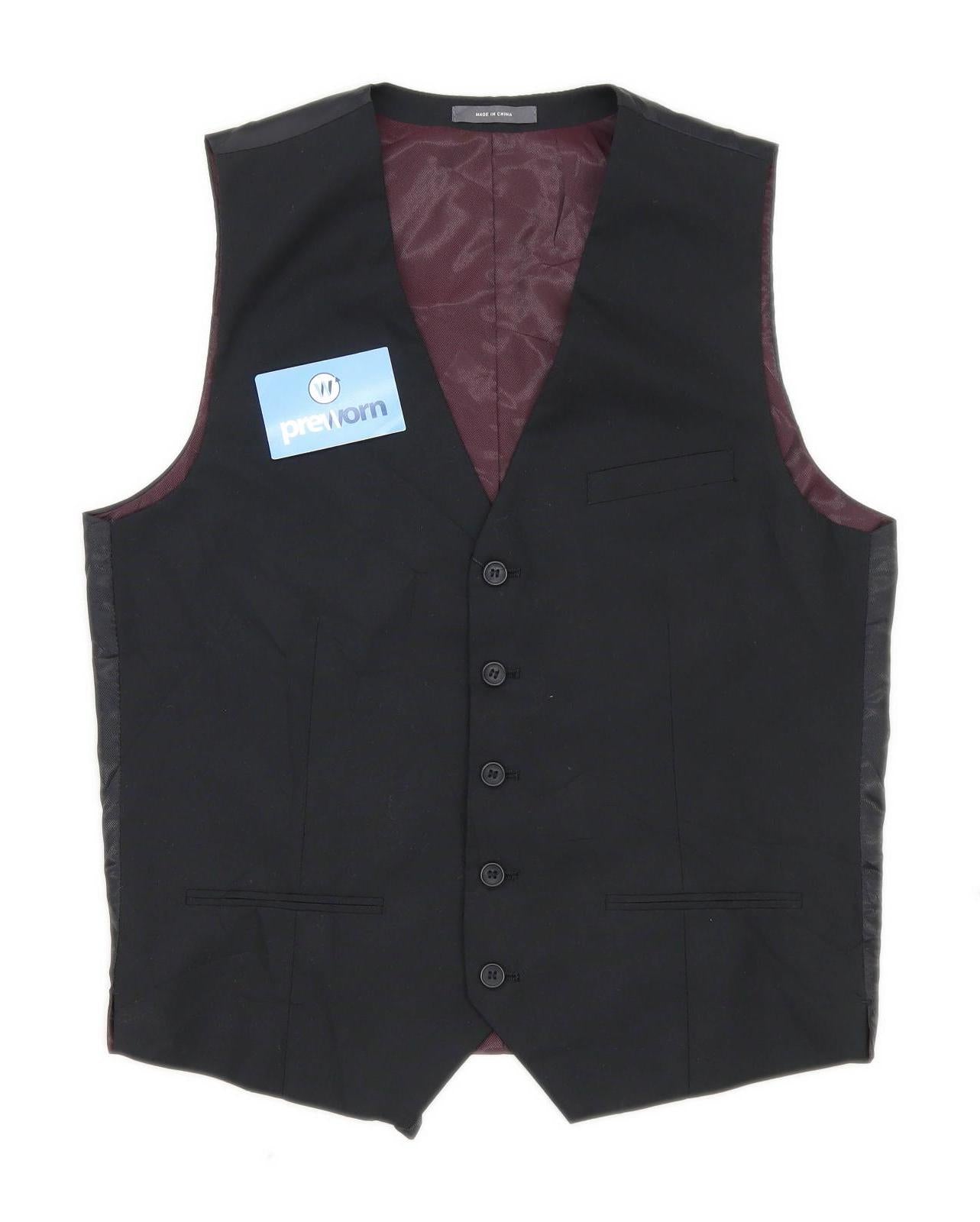 Primark Mens Size M Black Waistcoat