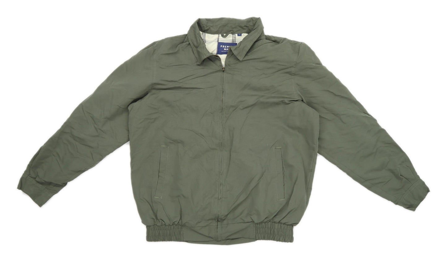 Premier Man Mens Size M Green Soft Shell Jacket