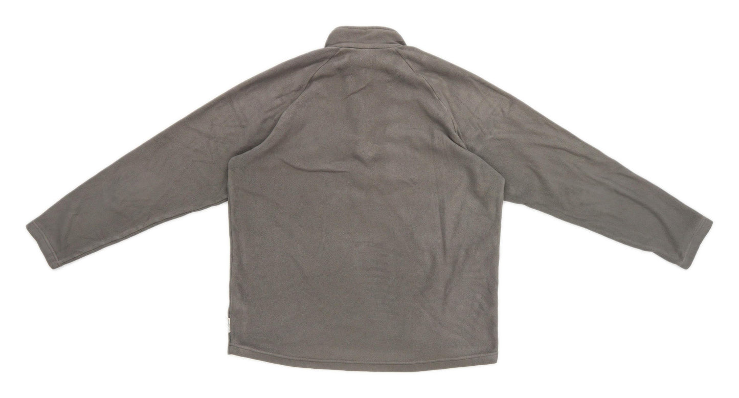 Quechua Mens Size L Fleece Grey Jacket