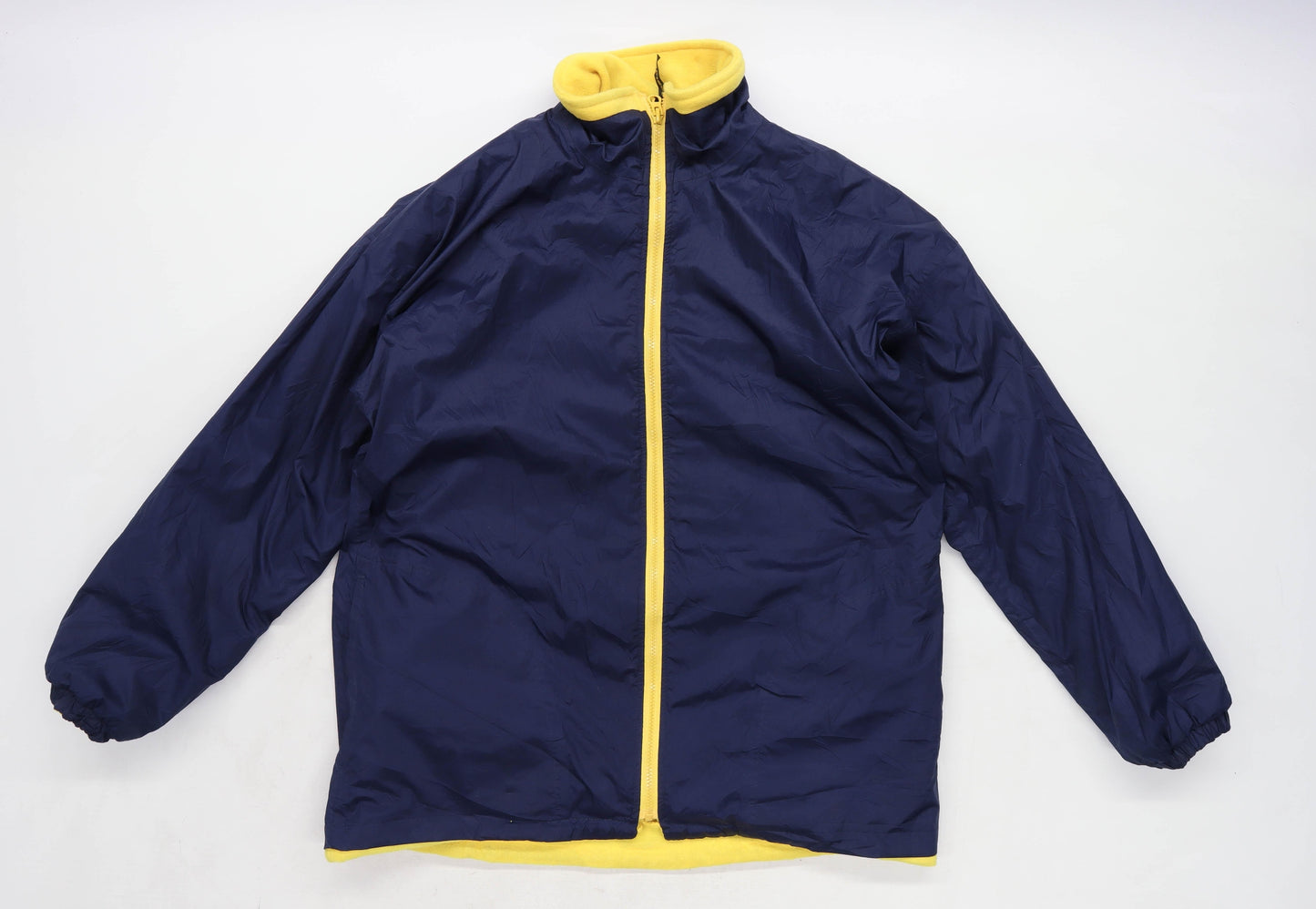 Result Mens Size L Fleece Blue Reversible Coat