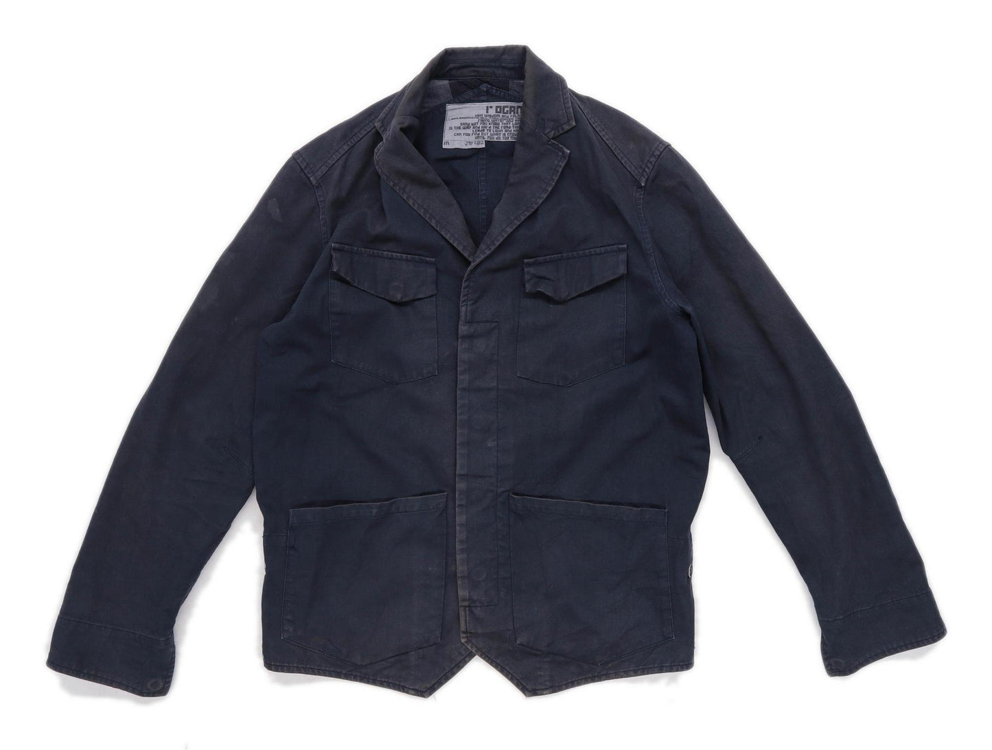 Preworn Mens Size M Cotton Blue Vintage Style Jacket