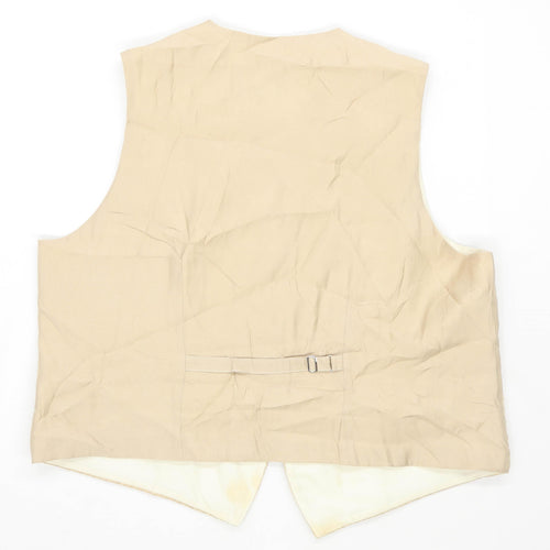 Tiscadon Mens Size 4XL Gold Waistcoat