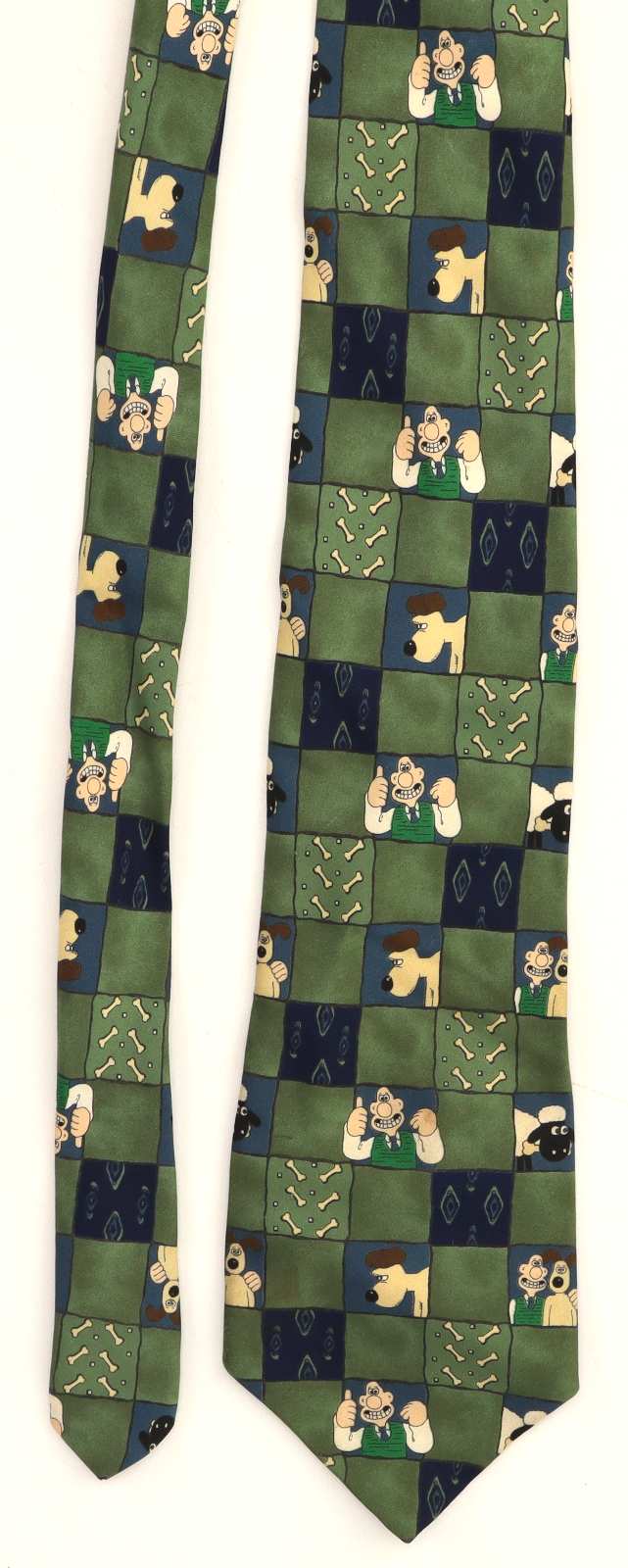 Wallace Gromit St Michael Mens Green Character Wide Fit Tie