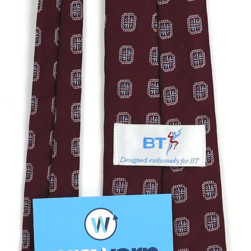 BT British Telecom Mens Red Corporate Classic Fit Tie