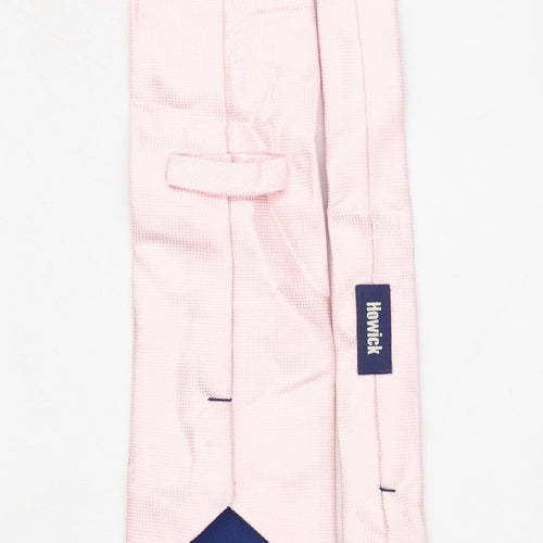 Howick Mens Pink 100% Silk Wide Fit Tie