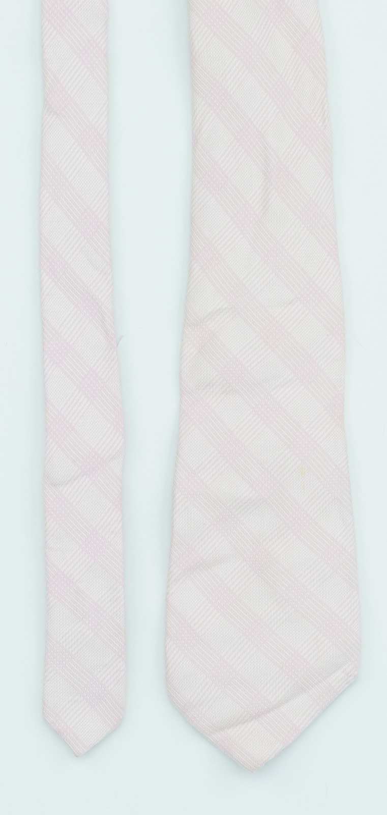 St George By Duffer Mens Pink Check 100% Silk Wide Fit Tie