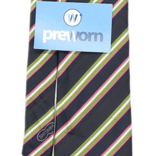 Specsavers iWear Mens Blue Striped Wide Fit Tie