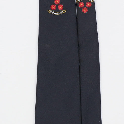 East Lancashire Club Ties Mens Black Crested Classic Fit Tie