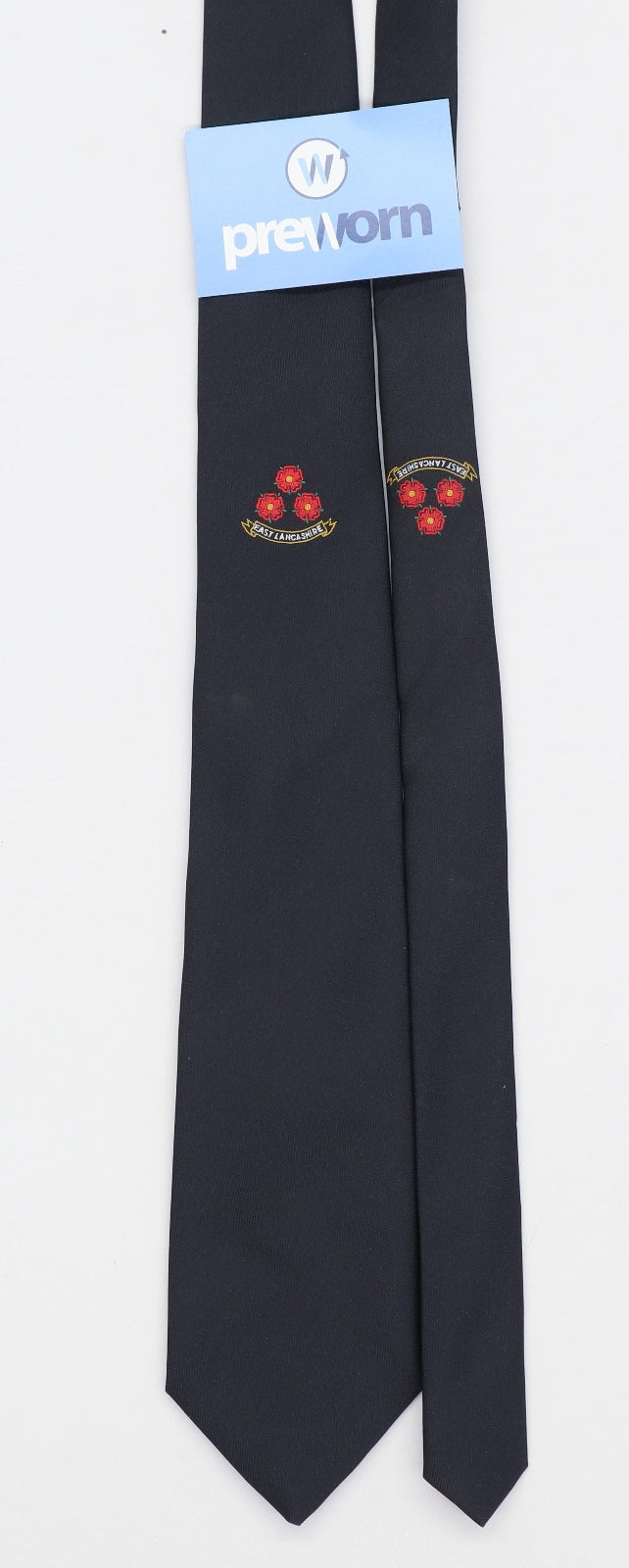 East Lancashire Club Ties Mens Black Crested Classic Fit Tie