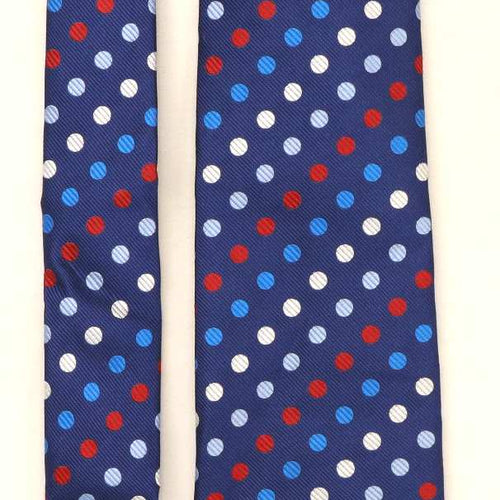 Joseph Turner Mens Blue Spotted 100% Silk Wide Fit Tie