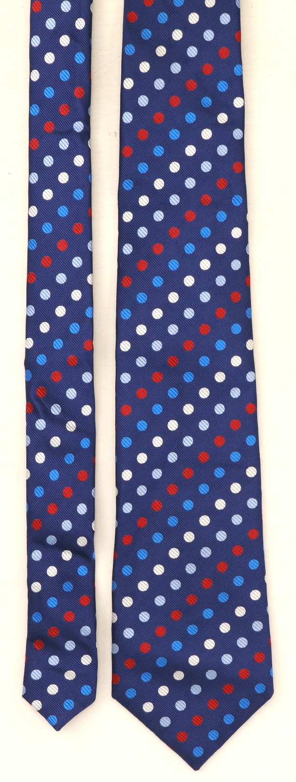Joseph Turner Mens Blue Spotted 100% Silk Wide Fit Tie