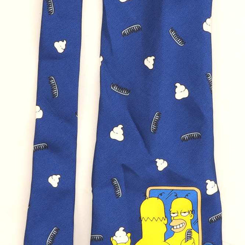 Homer Simpson C&A Mens Blue Character Wide Fit Tie