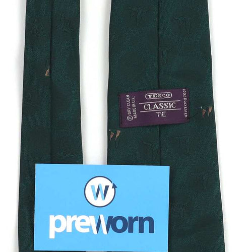 Duck Mallard Tesco Mens Green Bird Classic Fit Tie