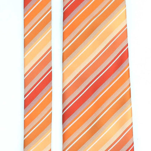Lloyd Attree & Smith Mens Orange Striped Wide Fit Tie