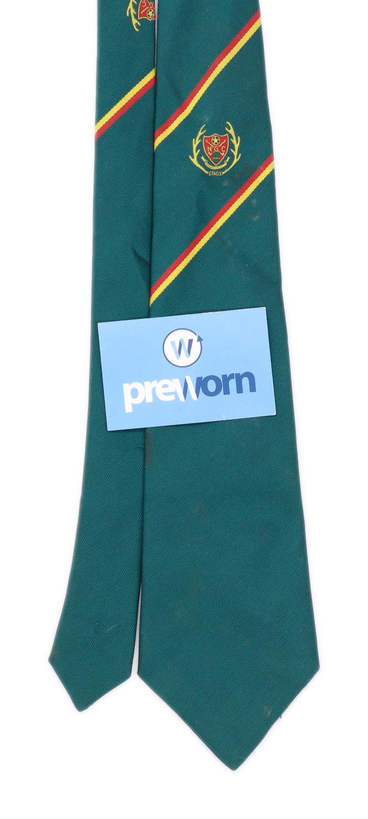 Ngc Hockey Stags Toye Kenning & Spencer Mens Green Striped Wide Fit Tie