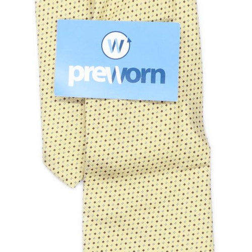 Nunes Correia Mens Gold Geometric 100% Silk Wide Fit Tie