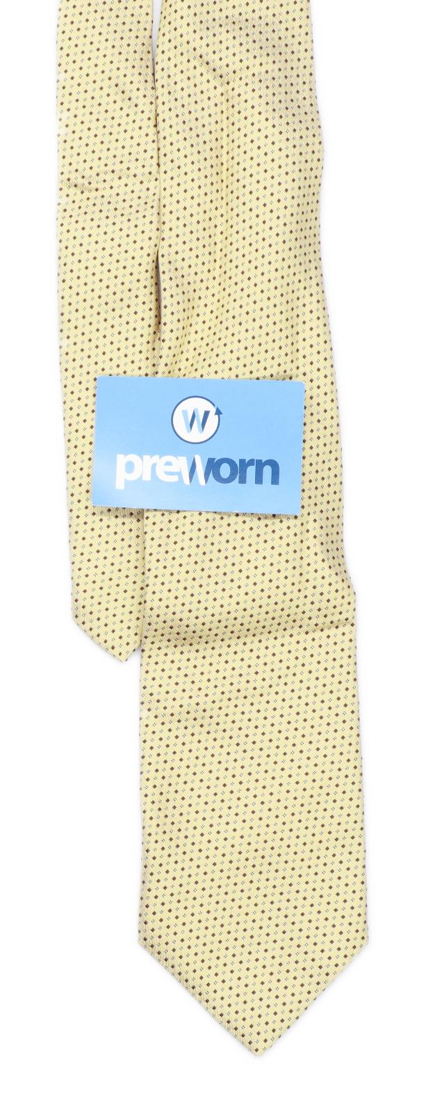 Nunes Correia Mens Gold Geometric 100% Silk Wide Fit Tie