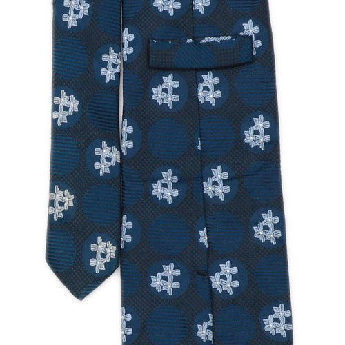 Taylor & Wright Mens Blue Geometric 100% Silk Wide Fit Tie