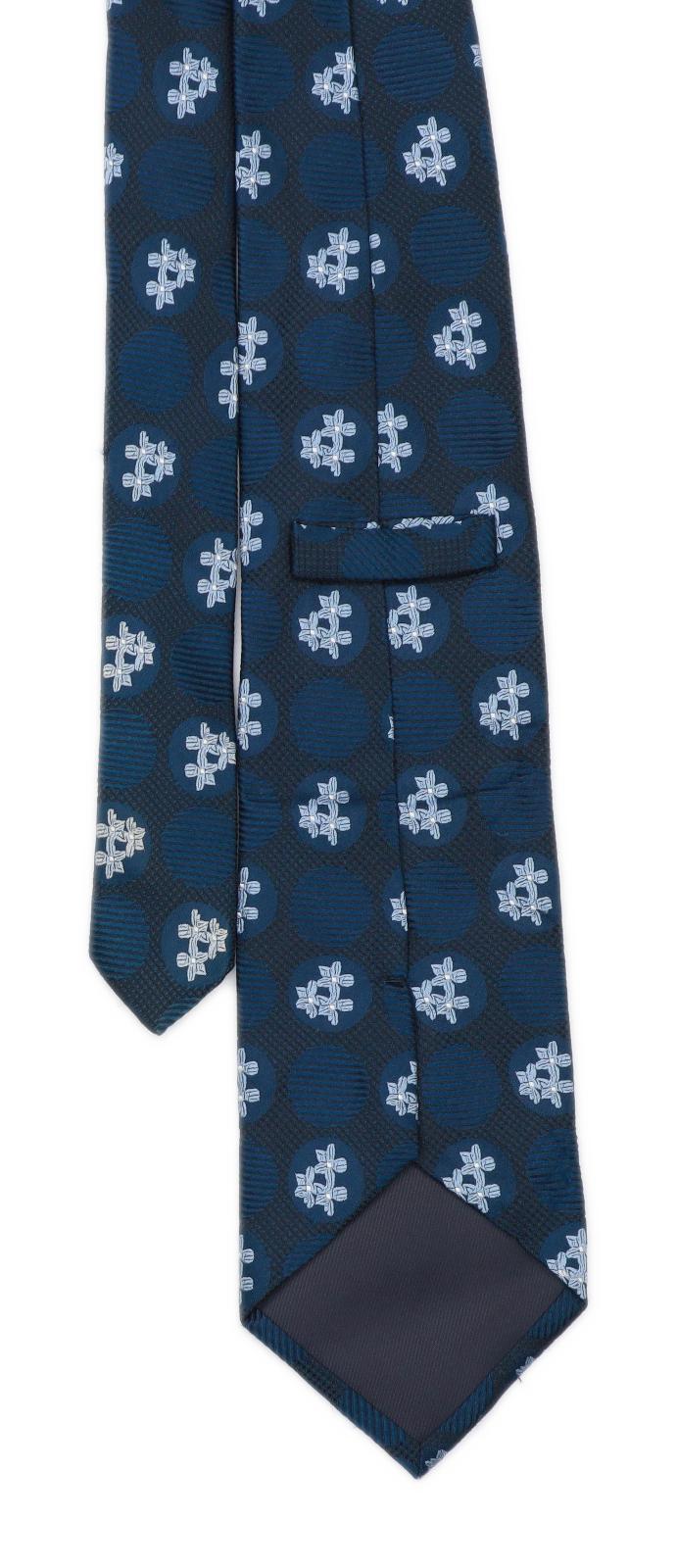 Taylor & Wright Mens Blue Geometric 100% Silk Wide Fit Tie